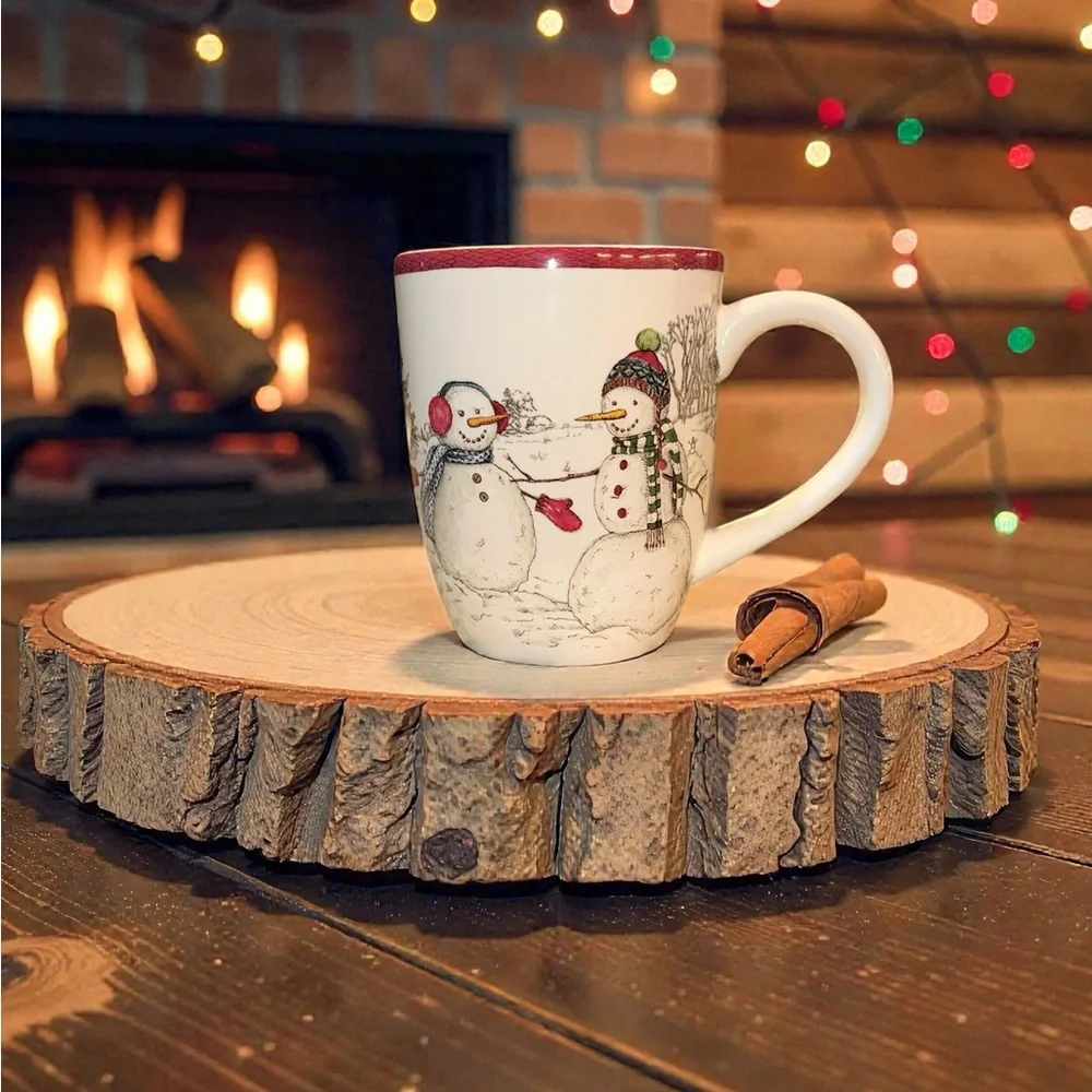 RARE Circa~2004 Williams Sonoma Snowman Coffee Mug Cocoa Mug 14oz NWOT